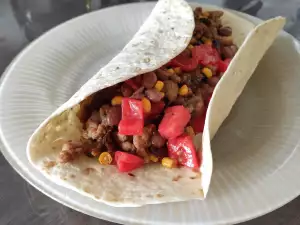 Eggplant and Fresh Tomato Burrito