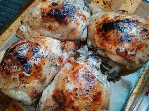 Oven-Baked Chicken Thighs with Beer and Honey