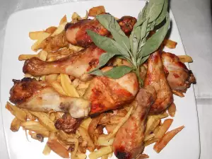 Appetizing Chicken Legs with Salvia