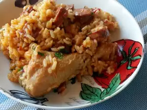 Chicken Drumsticks with Chorizo and Rice