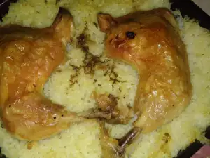 Oven-Baked Chicken Drumsticks with Rice