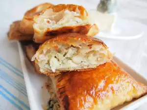 Puff Pastries with Blue Cheese and Brie Cheese