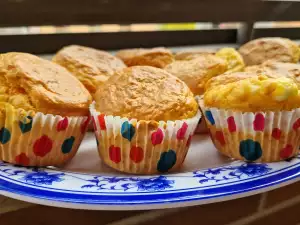 Savory Carrot Muffins with White Cheese