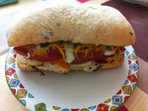 Ciabatta Sandwich with Halloumi