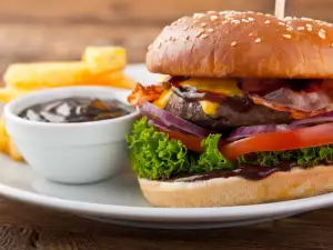 Homemade Burgers with BBQ Sauce