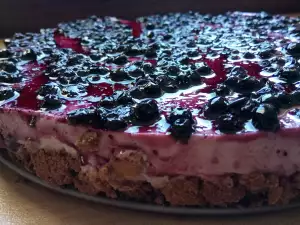 No Bake Cheesecake with Blueberries and Cottage Cheese