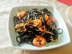 Black Seafood Spaghetti