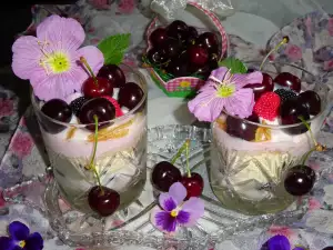 Cherry Triffle with Cherry Liqueur and Amaretti