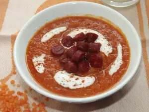 Red Lentils with Chorizo