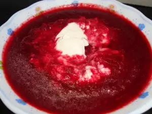 Winter Soup with Beetroots and Horseradish