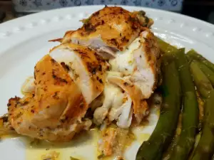 Chicken Breasts with Cottage Cheese and Asparagus