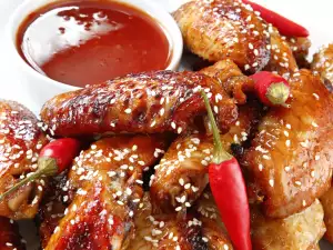 Honey Wings with Sesame Seeds