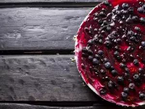 Homemade Cheesecake with Cream and Cottage Cheese