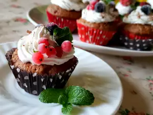 Chocolate Cupcakes with Fruit