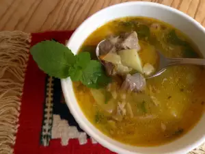 Soup from Lambs` Heads