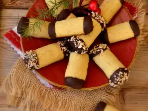 Christmas Hazelnut Cigar Cookies