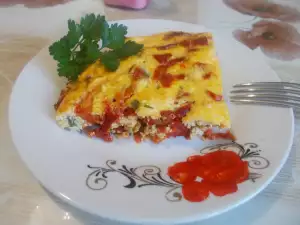 Summer Dinner with Roasted Peppers and Cottage Cheese