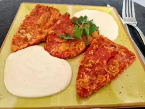 Breaded Peppers with White Sauce