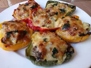 Appetizing Stuffed Peppers with Pieces of Meat