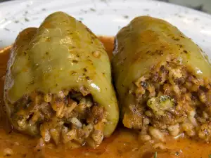 Peppers, Stuffed with Mince and Rice