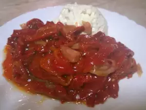 Roasted Peppers with Onions and Qatiq