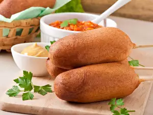 Minced Meat and Yellow Cheese Corndog