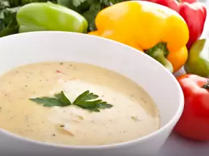 Mushroom Cream Soup with Processed Cheese