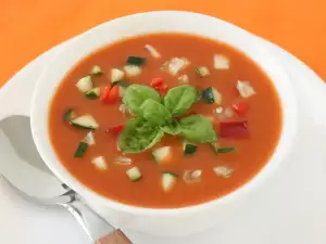 Cold Tomatoes and Cucumbers Soup