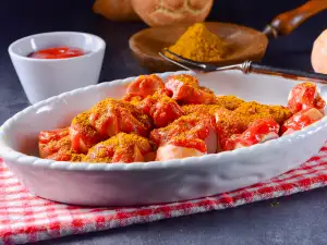 Traditional German Currywurst