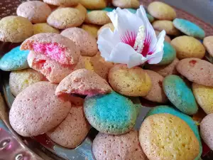 Colorful Meringue Coconut Cookies