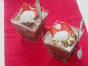 Ice Cream Dessert with Strawberries