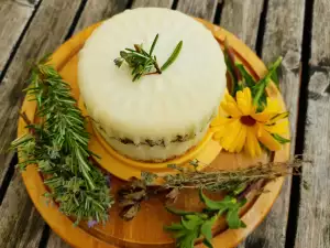 Homemade Yellow Cheese with Herbs