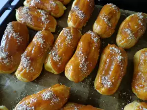 Homemade Eclairs with Caramel Glaze