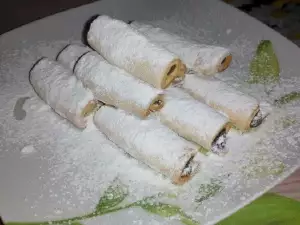 Homemade Pastry Cigars with Walnuts