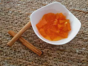 Homemade Jam with Pieces of Pumpkin and Tangerines