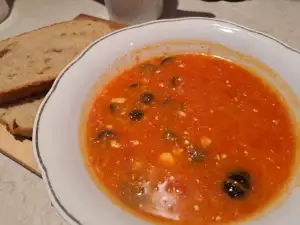 Tomato Cream Soup with Olives