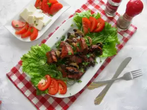 Grilled Chicken Livers with Bacon