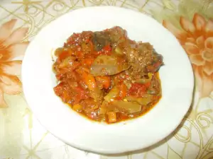 Chicken Livers with Roasted Peppers