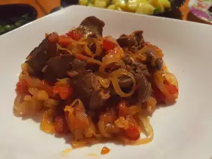 Pan-Fried Chicken Livers with Onions and Tomatoes