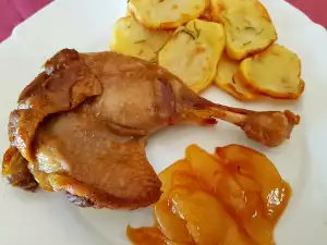 Duck Confit with Caramelized Pears and Potatoes