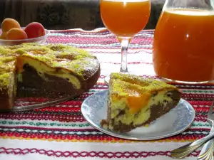 Two-Color Sponge Cake with Apricots