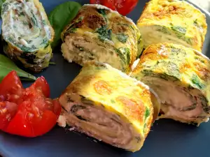 Egg Rolls with Spinach and White Cheese