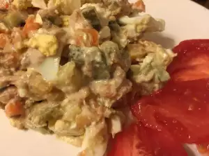 Egg Salad with Tuna and Mayonnaise