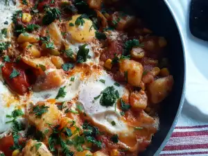 Mexican Dish with Potatoes and Eggs