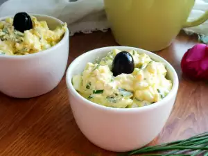 Egg Salad with White Cheese and Mayonnaise