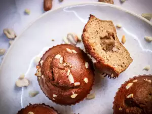 Peanut Muffins with Apple Filling