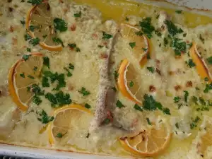 White Carp Fillet with Lemon-Cream Sauce