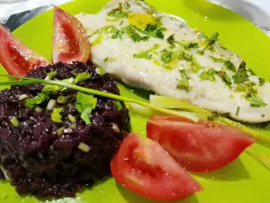 Trout Fillet with Black Rice