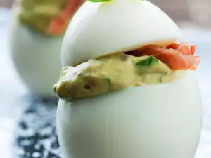 Stuffed Eggs with Capers and Mayonnaise