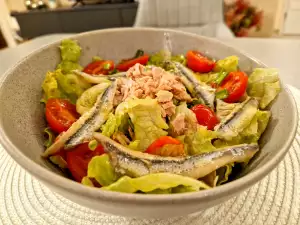 Fish Salad with Iceberg and Cherry Tomatoes